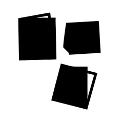 Poster - black and white abstract paper documents vector illustration for graphic design projects