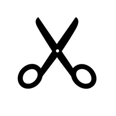 Poster - Scissors vector icon illustration for cutting paper fabric hair and craft projects design element