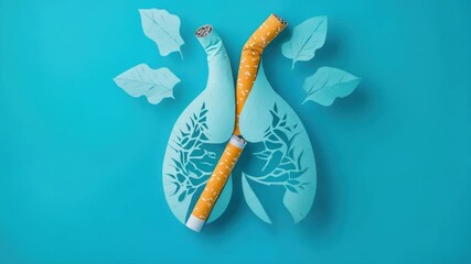 Poster - A pair of scissors sitting on a blue surface, ready for use