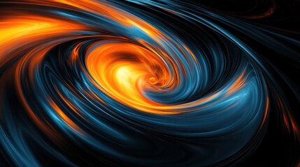 Poster - Fiery vortex of color, spiral abstract energy, vibrant illustration for wallpaper or design backdrop