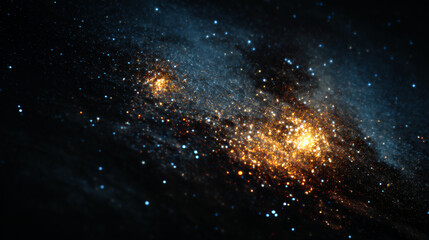 Wall Mural - sparkling galaxies in the starry sky