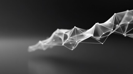 Poster - Abstract Plexus Network Connecting Nodes on Dark Backdrop for Innovation
