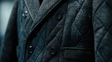 Aufkleber - Close-up of a jacket with buttons, great for fashion or design use