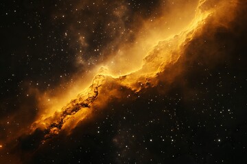 Poster - 3d rendering of a colorful nebula in a deep space background with stars and galaxies. space backgrou