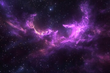 3d rendering of a colorful nebula in deep space with stars and a galaxy background, detailed.