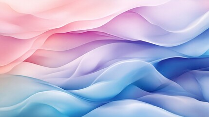 Poster - An Array of Pastel Colored Waves Creating an Abstract Image That Is a Dreamlike Design Perfect for an Elegant Desktop Wallpaper or Background Art