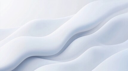 Poster - A Beautiful Symphony of Curves A Delicate Dance of Shadows and Light A Serene White Landscape Evoking Peace and Tranquility A Minimalist Masterpiece