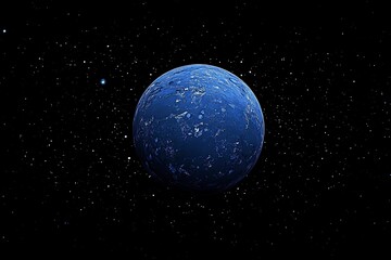 Poster - background with a blue planet and stars, a space background, a dark sky. --ar 125:83 --v 6.1 job id: