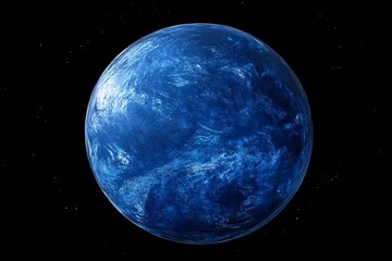 Poster - beautiful blue planet in space with stars and nebulae. abstract background for design. dark, black b