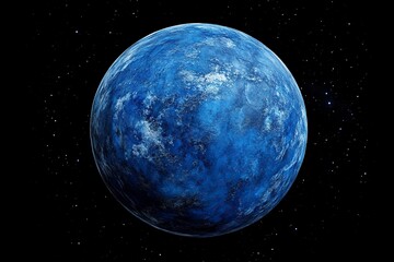 Poster - beautiful blue planet in space with stars and nebulae. abstract background for design. dark, black b