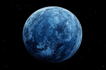 Poster - beautiful blue planet in space with stars and nebulae. abstract background for design. dark, black b