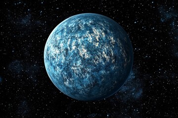 Poster - beautiful blue planet in space with stars and nebulae. abstract background for design. dark, black b