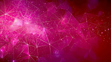 Poster - Abstract Pink Geometric Background: Modern Digital Art