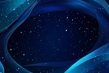 Poster - blue planet with a starry sky background. dark space. abstract cosmic background. elements of text a