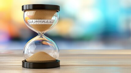 Poster - Printed retirement savings timeline graphs and pension calculators on a clean wooden desk