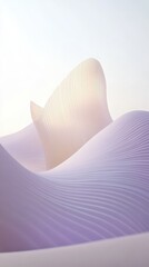 Poster - Delicate, pale pastel forms create a serene landscape.