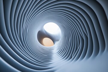 Poster - Abstract spiral tunnel design with light.