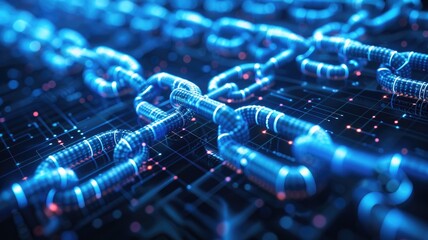 Leinwandbilder - abstract of cyberspace on virtual area with digital technology style design and the electric light g