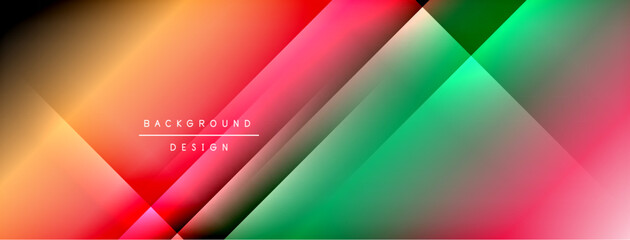 Poster - Abstract gradient background. Diagonal lines create dynamic visual effect. Vivid colors blend smoothly, offering modern aesthetic.