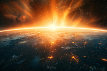 celestial entities and cosmic enigmas converge in bustling profound interdependence, showcasing popu