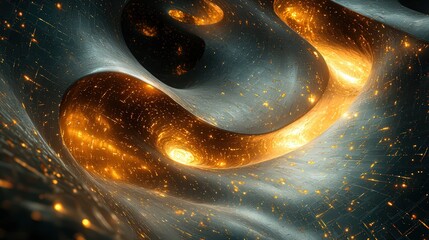 fluid chaos of abstract grids with luminous accents background jpeg