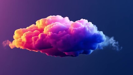 Poster - colorful cloud formation against atmospheric sky stunning gradient of pink, purple, and orange hues 