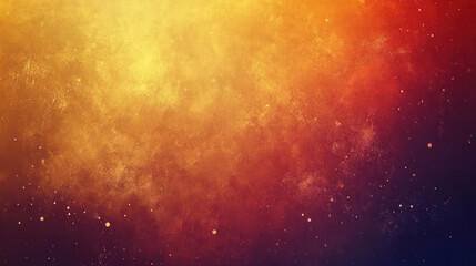 Poster - A bright orange and blue background with a lot of stars. The stars are scattered all over the background and the background is very colorful