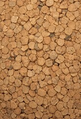 Aufkleber - Cork Texture Magnified, A Natural Surface. Material Close-up, A Porous Background. Uneven Grain. Organic Pattern Detail Offers Unique Design Potential. Sustainable Resource.