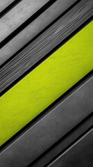 Poster - A black and yellow striped background with a yellow line. The background is made of wood