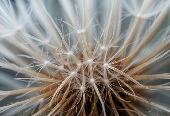 Aufkleber - Dandelion Seed Close-up, A Stunning Macro Shot Showcasing Delicate Hair Details. The Intricate Seed Structure Is Highlighted. The Seed Represents New Beginnings. It Offers Hope.