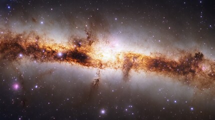 stunning cosmic nebula with bright stars and golden hues galactic space background image sky art dar