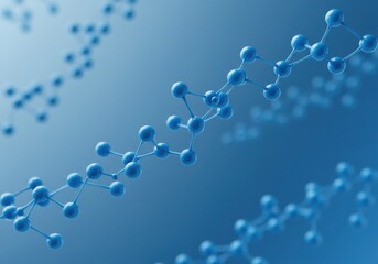 Blue molecule structure background