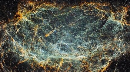 Poster - Captivating nebula displaying celestial energy fields with beautiful patterns and colors in the expansive cosmos of the night sky