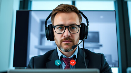 hacker using deepfake video call to impersonate ceo, concept of social engineering attack