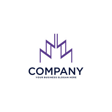 real estate logo design with building