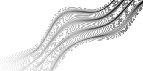 Aufkleber - Abstract grey, white smooth element swoosh speed wave modern stream background. Wave with lines created using blend tool. Abstract frequency sound wave lines and twisted curve lines background.	
