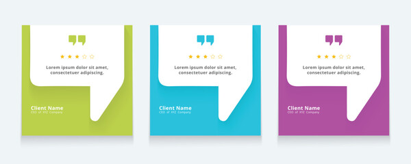 modern quote square banner template. testimonial template design. usable for social media post, card