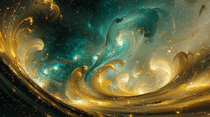 Aufkleber - Vibrant and colorful space scene filled with galactic wonders, soft light diffusions, and stunning cosmic elements capturing the imagination of viewers