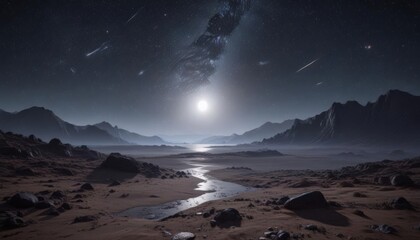 Wall Mural - vast, star-dusted expanse; midnight's celestial tapestry , nocturnal sky, celestial event, bright st