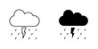 © Warpiya - Thunderstorm icon symbol collection on white background.