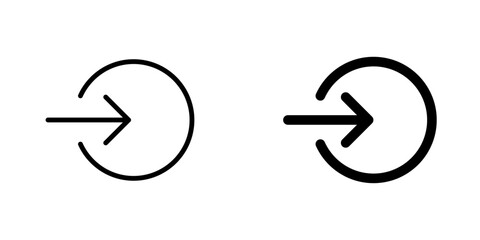 Poster - Enter icon symbol collection on white background.