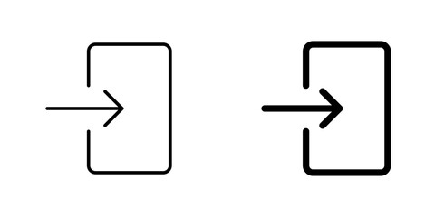 Poster - Log Out icon symbol collection on white background.