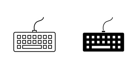 Aufkleber - Keyboard icon symbol collection on white background.