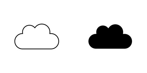 Aufkleber - Cloud icon symbol collection on white background.