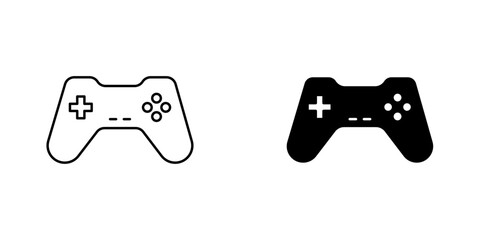 Aufkleber - Gamepad icon symbol collection on white background.