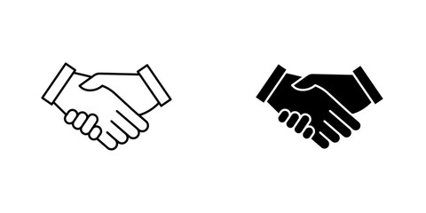 Poster - Handshake icon symbol collection on white background.