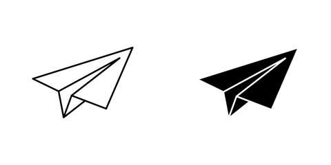 Poster - Paper plane icon symbol collection on white background.