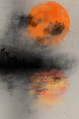 Wall Mural - sunset in the clouds