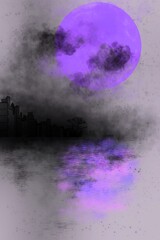 Wall Mural - moon and clouds