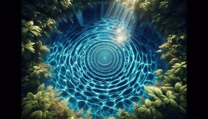 Wall Mural - a pattern of ripples in water